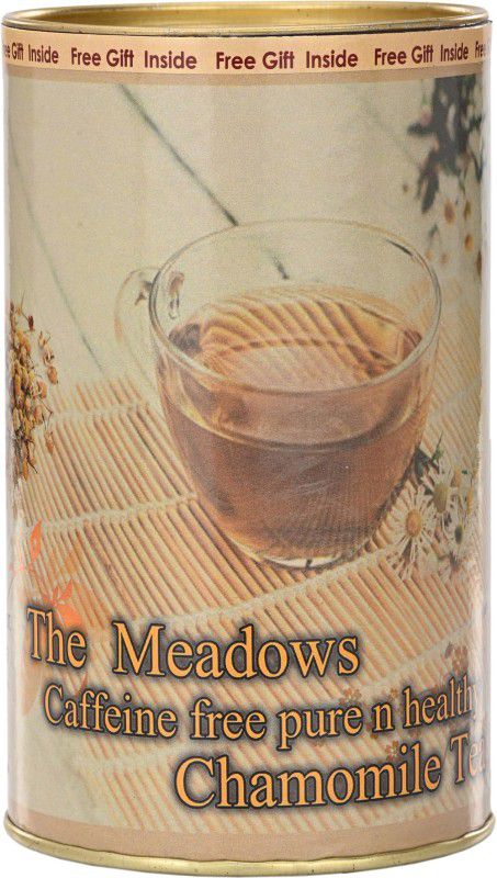 The Meadows Pure n Healthy Dry Chamomile Flowers Tea | Caffeine Free | Immunity Booster | Controls Blood sugar level |Effective in Common Cold | Breathing Problems | Stress Reducer | 50 gm - Pack of 1 Herbal Tea Tin  (50 g)