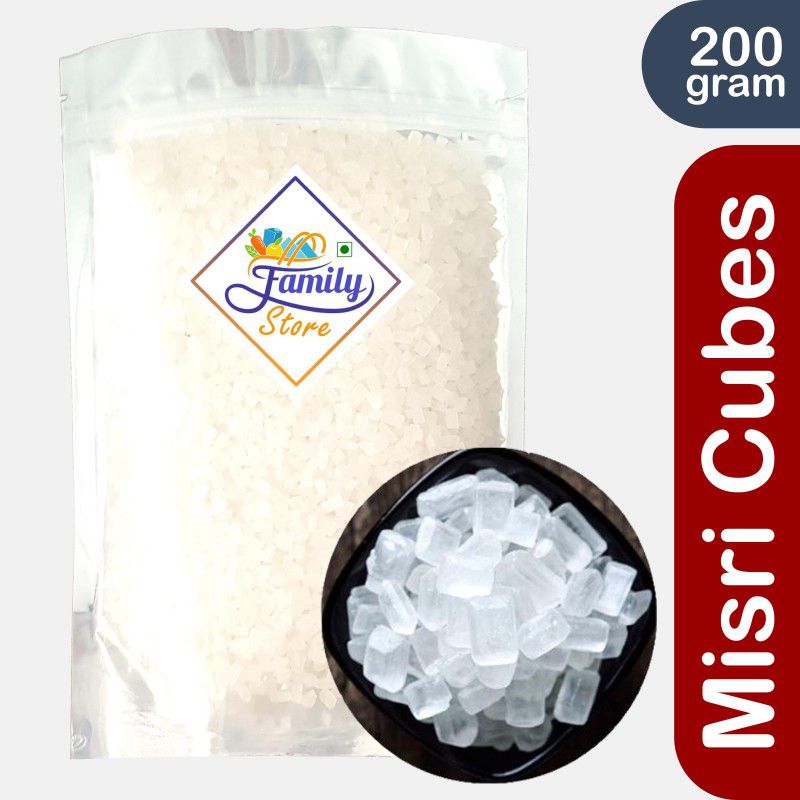 Family store Mishri Misri Cubes Squares (Rock Candy) Sugar  (200 g)