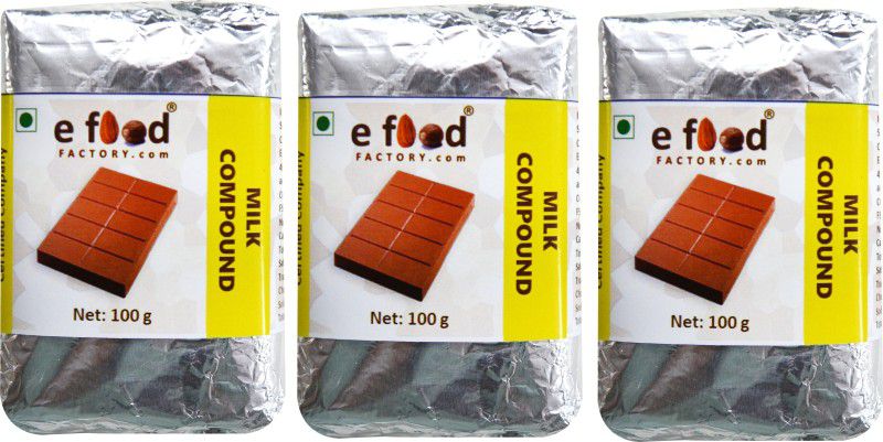 E Food Factory EFF Milk Compound Slab Bars  (3 x 33.33 g)