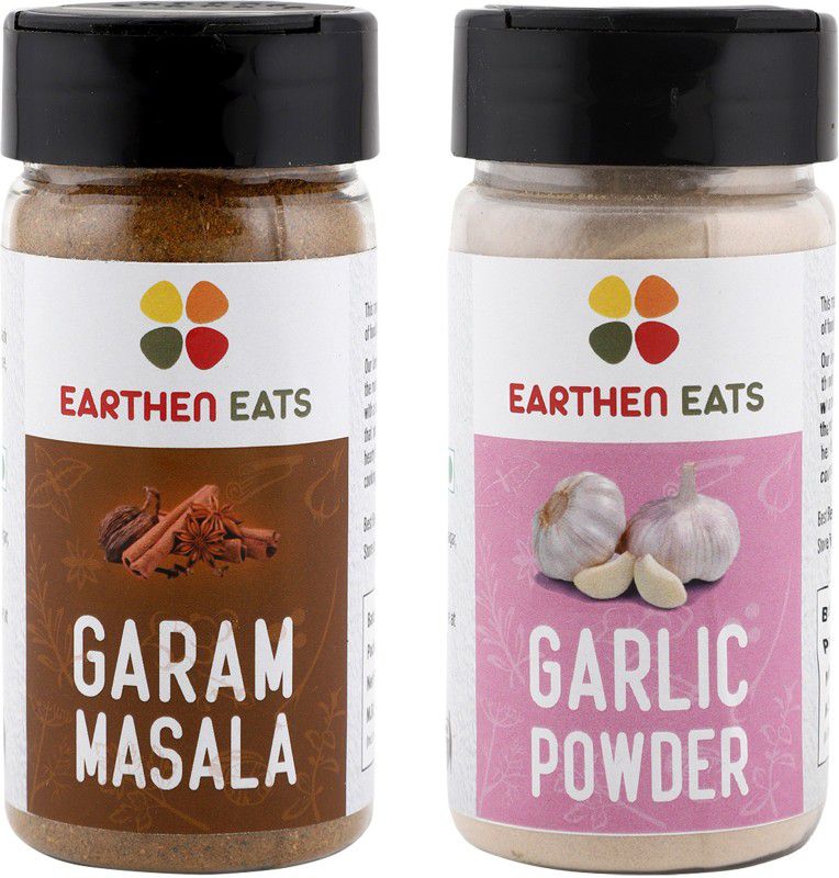 Earthen Eats Garam Masala + Garlic Powder Combo | Nett Wt. 80 gm + 90 gm | Fresh & Pure  (2 x 85 g)