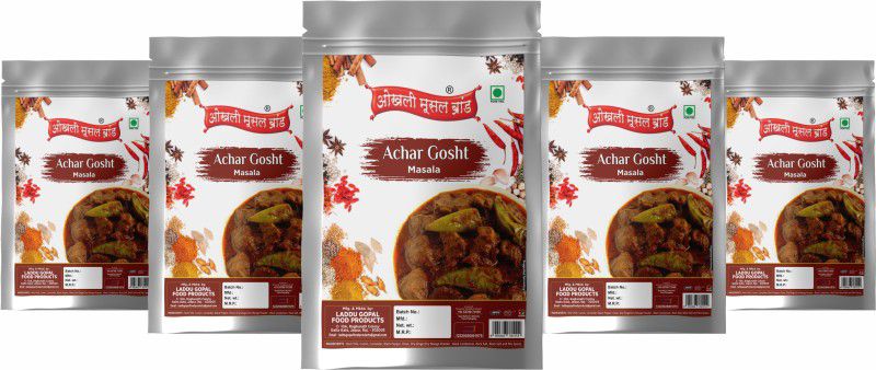 okhli musal brand Achaari Nawabi Spicy Lamb/Mutton Curry/Achar Gosht Masala-5Pktx190g  (5 x 190 g)