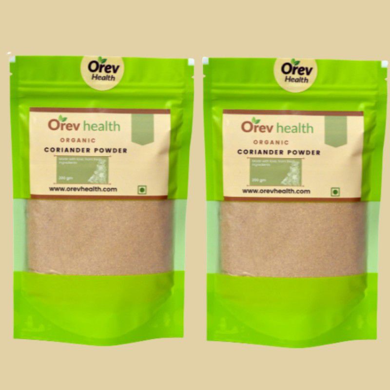 Orev Health Organic Coriander Powder - 400gm (200gm * 2pack)  (2 x 200 g)