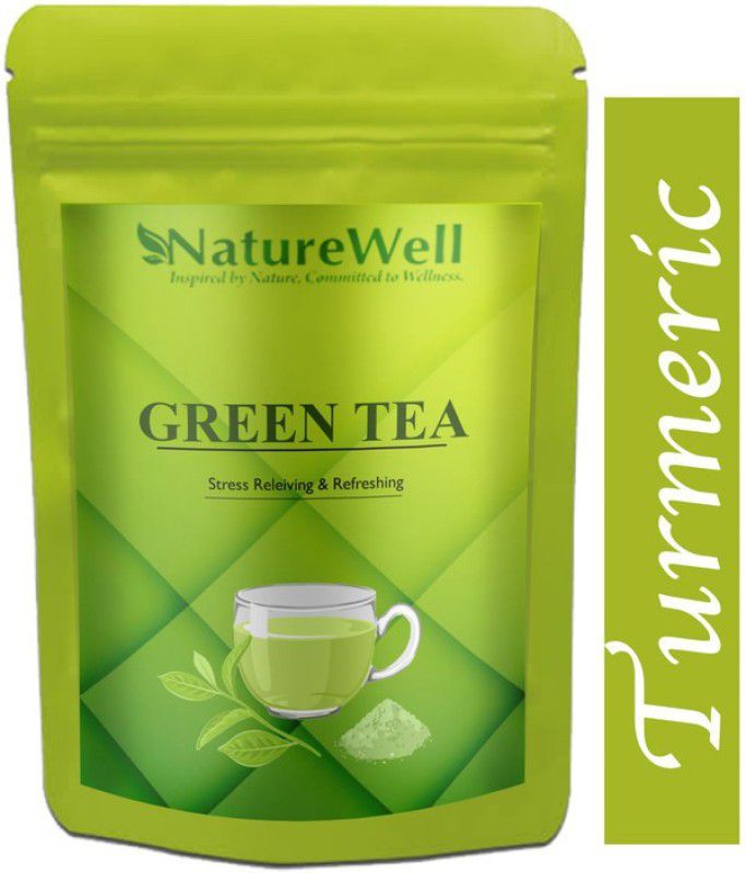 Naturewell Green Tea for Weight Loss | 100% Natural Green Loose Leaf Tea | Turmeric Flavor Green Tea Pouch Premium (T1407) Green Tea Pouch  (350 g)