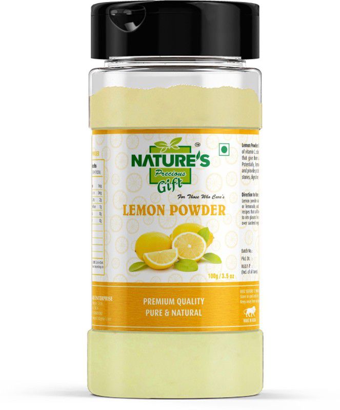 Nature's Precious Gift Lemon Powder - 100g / 3.5 Oz Spice Jar  (100 g)
