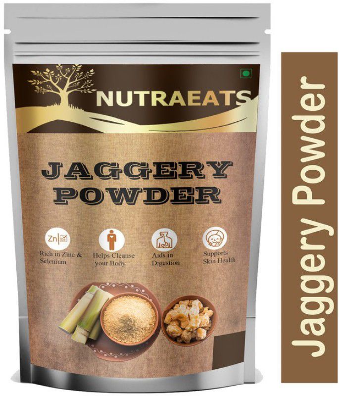 NutraEats Organic Pure Jaggery Powder , Desi Khand , Country Sugar (E89) Powder Jaggery  (400 g)