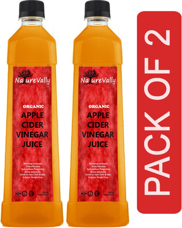 NatureVally Apple Cider Vinegar with Mother Vinegar For weight loss (S38) Pro Vinegar  (2 x 500 ml)