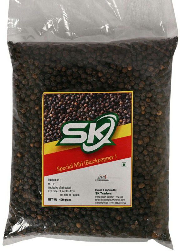 Sk foods Blackpepper kalimire kalimirch 400grm  (400 g)