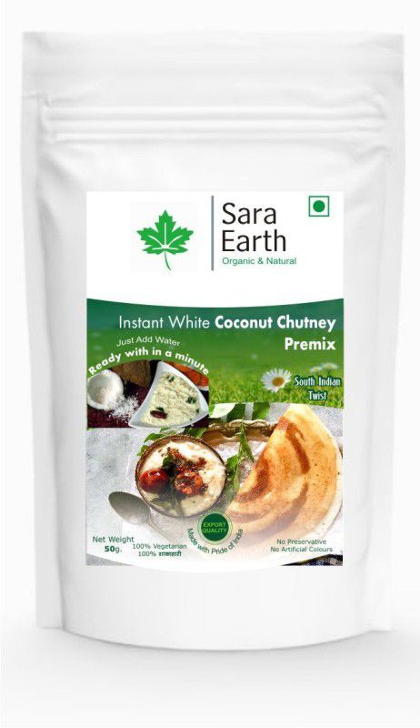 sara earth Instant White Coconut Chutney premix 100 grm (Pack of 2) South indian twist Chutney Powder  (2x50 g)