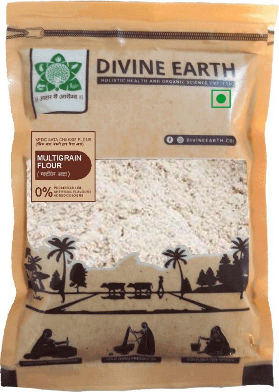 Divine Earth Multi Grain Atta Diabetic Friendly Low GI Wheat Flour with 80% Millets,  (5 kg)