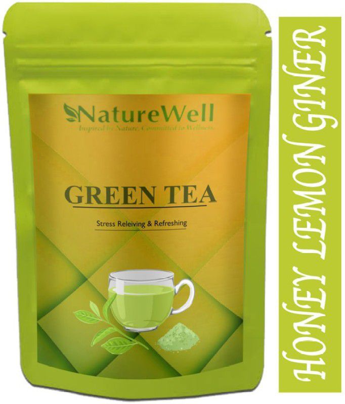 Naturewell Green Tea for Weight Loss | 100% Natural Green Loose Leaf Tea | Honey, Lemon, Ginger Flavor Green Tea Pouch Ultra (T640) Green Tea Pouch  (600 g)