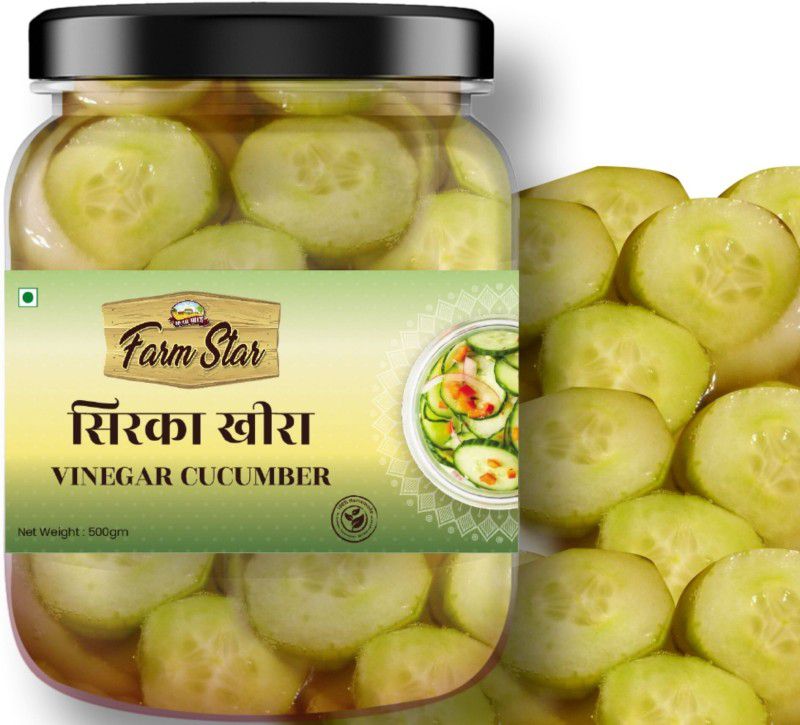 Farm Star -Organic Vinegar Cucumber – Sirka Kheera | 100% Fresh & Homemade Cucumber Pickle  (500 g)