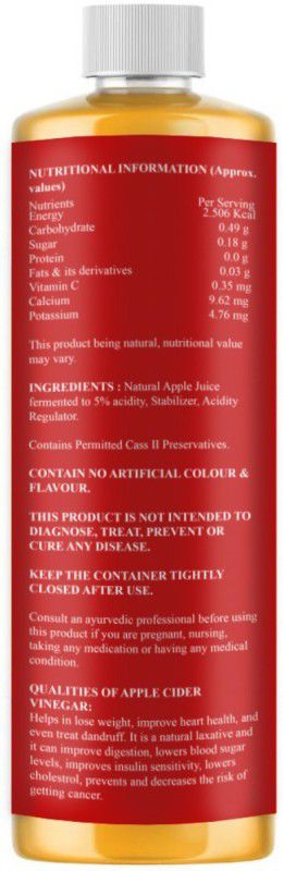 NatureVally Organic Apple Cider Vinegar with mother for weight loss (SA351) Vinegar  (2 x 1000 ml)