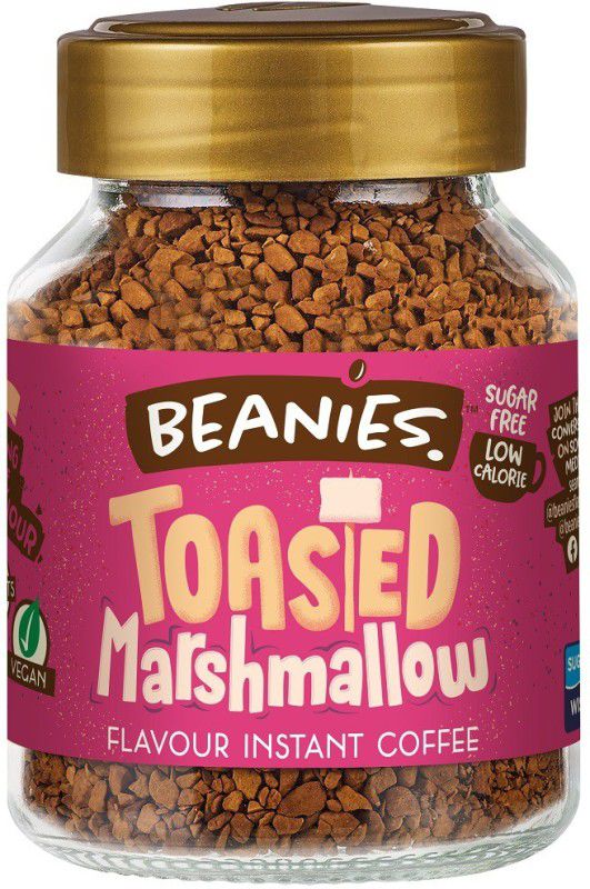 Beanies Flavoured Instant Coffee - Toasted Marshmallow Coffee Beans  (50 g, Marshmallow Flavoured)