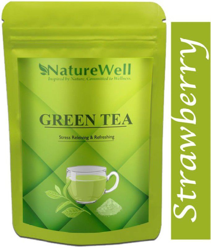 Naturewell Green Tea for Weight Loss | 100% Natural Green Loose Leaf Tea | Strawberry Flavor Green Tea Pouch Advanced (T1258) Green Tea Pouch  (375 g)