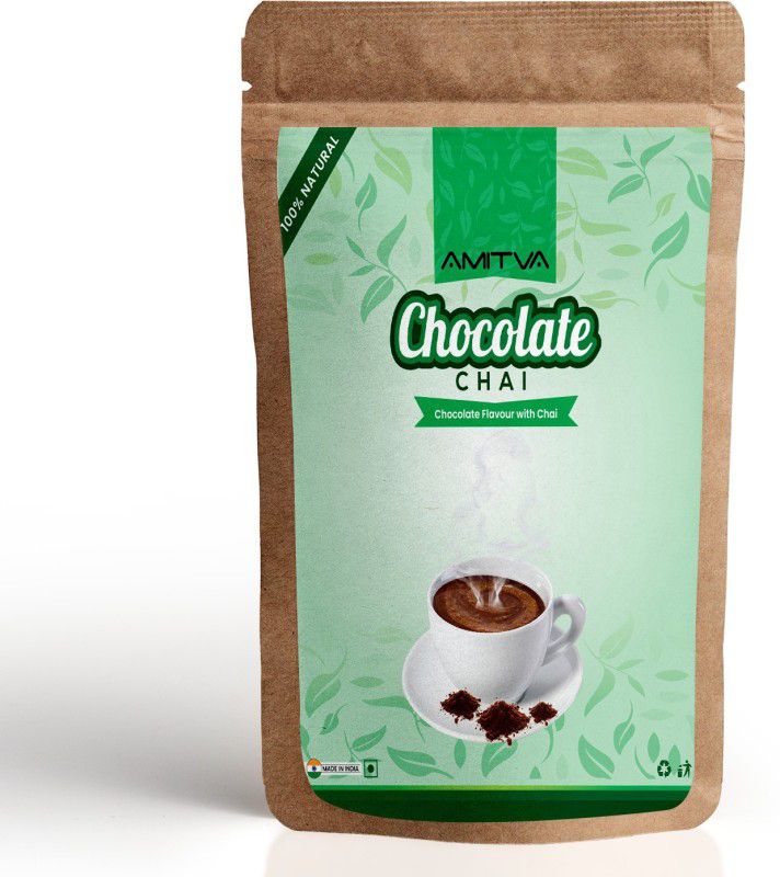 AMITVA Choclate Chai with Cocoa Powder , 200 Grams ( 100 Cups ) Tea Pouch  (200 g)