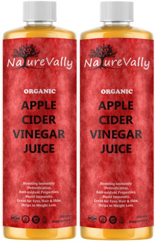 NatureVally Apple Cider Vinegar for Weight Loss with Mother (S29) Pro Vinegar  (2 x 500 ml)
