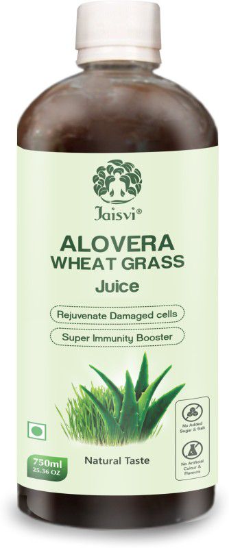 Jaisvi Alovera and Wheat Grass Juice Super Greens Vegan Juice 750 ML  (750 ml)