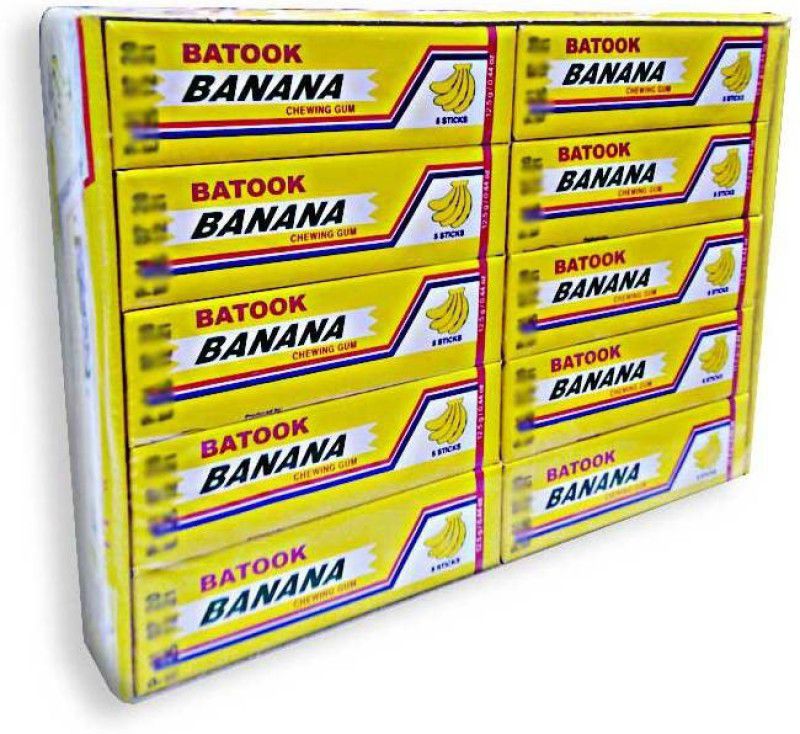 batook Chewing gum Banana 10x25 g Banana Chewing Gum  (10 x 25 g)