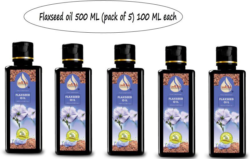 Limmunoil Flaxseed Oil Plastic Bottle 500 ML (pack of 5) 100 ML each Flaxseed Oil Plastic Bottle  (5 x 100 ml)