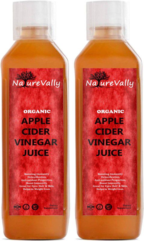 NatureVally Apple Cider Vinegar with Mother Vinegar For weight loss (S34) Advanced Vinegar  (2 x 500 ml)