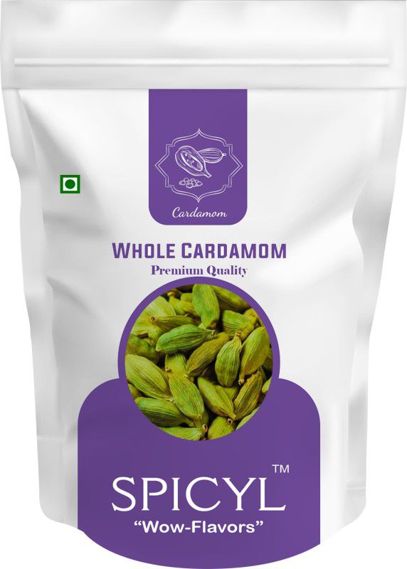 spicyl Cardamom, Natural Green, Whole Cardamom/Elaichi Large(8mm Bold, 500 Gram)  (500 g)