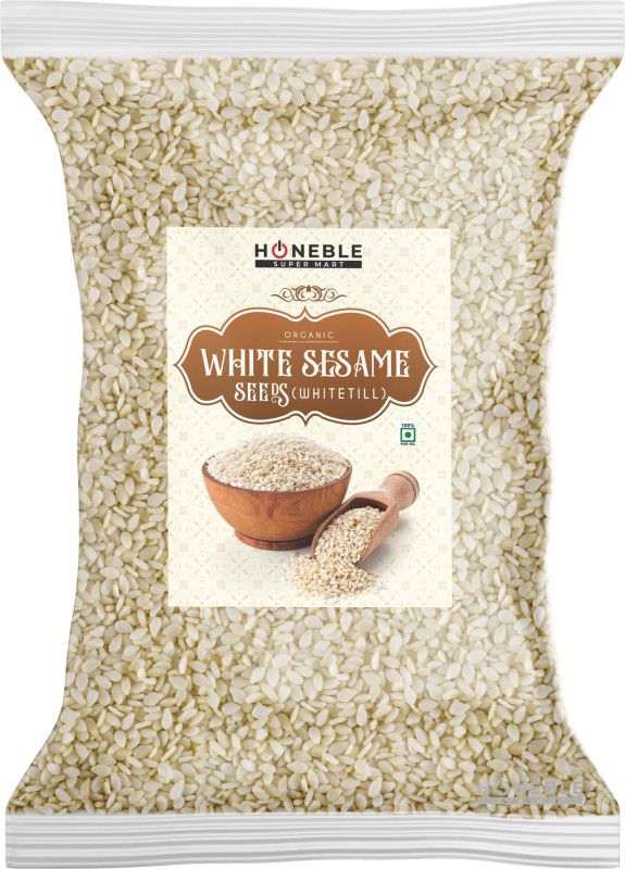 HONEBLE SUPER MART (PACK OF 2)Premium Quality Organic White Sesame Seeds /White till (500gX2 Packs)  (2 x 500)