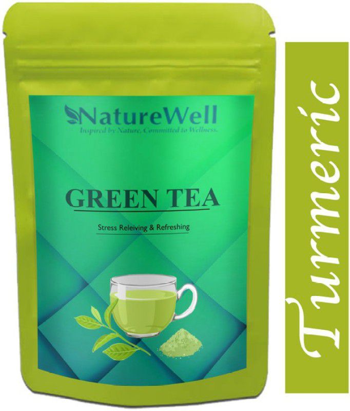 Naturewell Green Tea for Weight Loss | 100% Natural Green Loose Leaf Tea | Turmeric Flavor Green Tea Pouch Ultra (T1368) Green Tea Pouch  (1200 g)