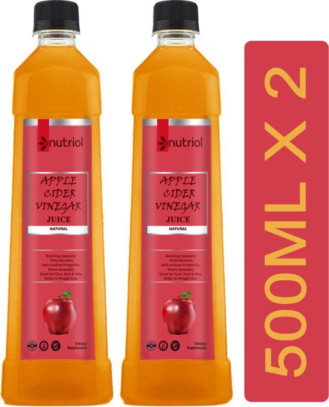Nutriol Apple Cider Vinegar for Weight Loss Management Filtered Vinegar (S24) Premium Vinegar  (2 x 500 ml)