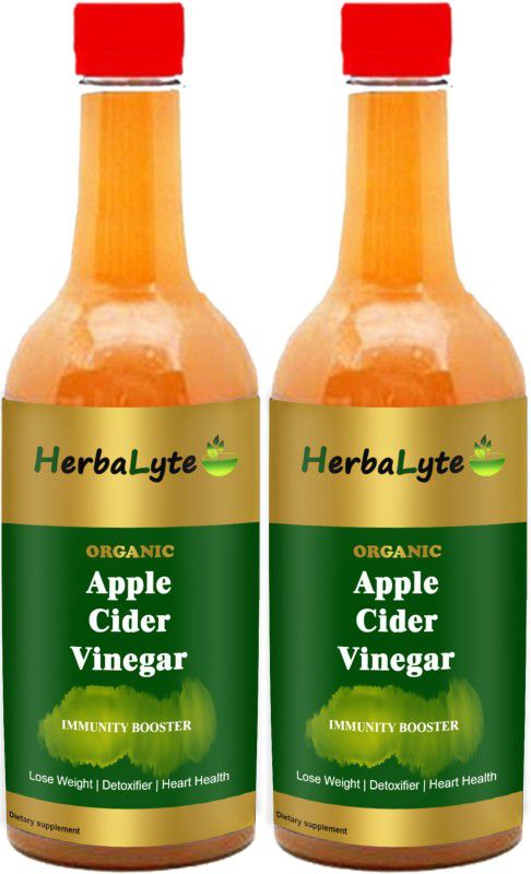 HERBALYTE Apple Cider Vinegar for Weight Loss with Mother (S25) ultra Vinegar  (2 x 500 ml)