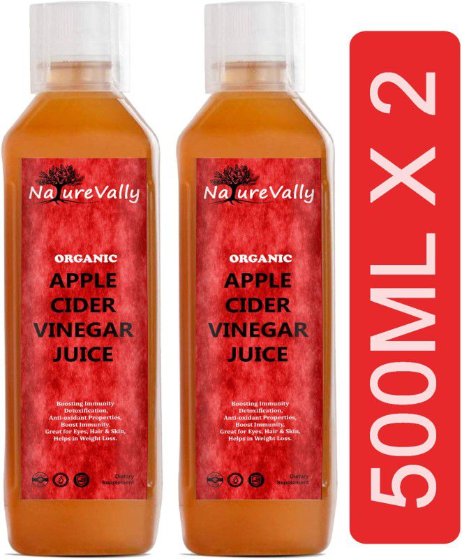 NatureVally Apple Cider Vinegar for Weight Loss with Mother (S33) Ultra Vinegar  (2 x 500 ml)