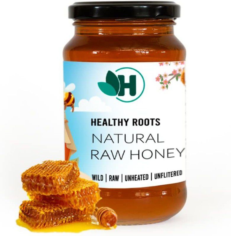 Healthy Roots Natural Raw Honey 1Kg Organic Raw Unprocessed ( Pure & Natural)  (1 kg)