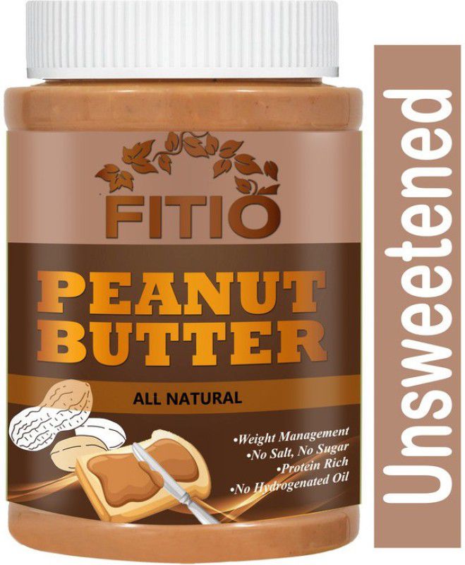FITIO Nutrition 100% All Natural Advanced Peanut Butter (Crunchy), 907g (Unsweetened, Non-GMO, Gluten Free, Vegan) (70) 480 g