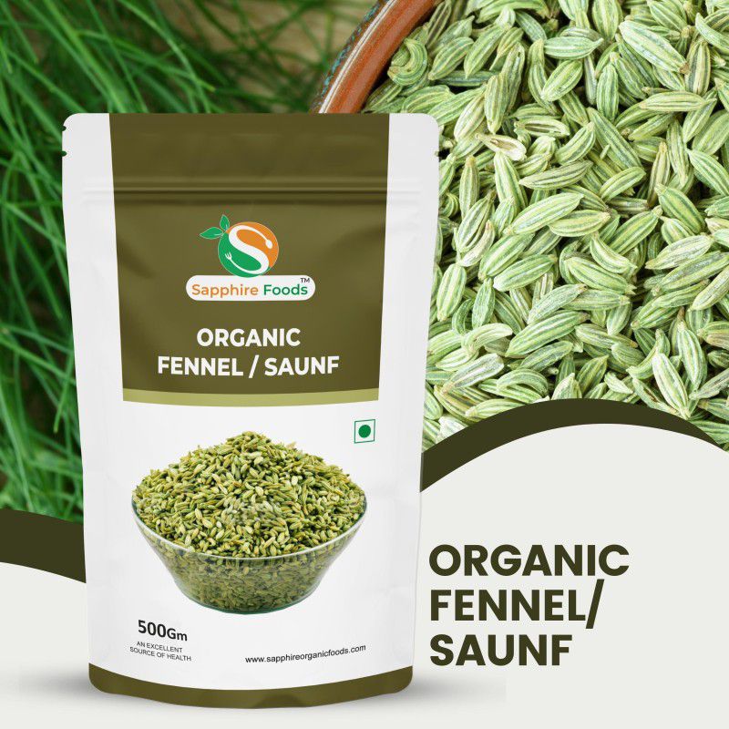 Sapphire Foods Organic Fennel / Saunf  (500 g)