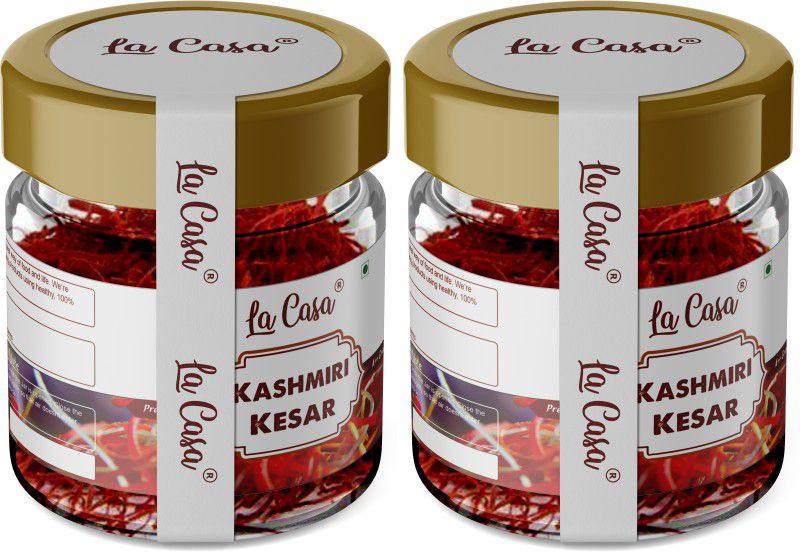 La Casa Kashmiri Mongra Saffron | Combo Pack of 2 | Finest A++ Grade Kashmiri Kesar | Keshar/Saffron Threads |  (2 x 5 g)