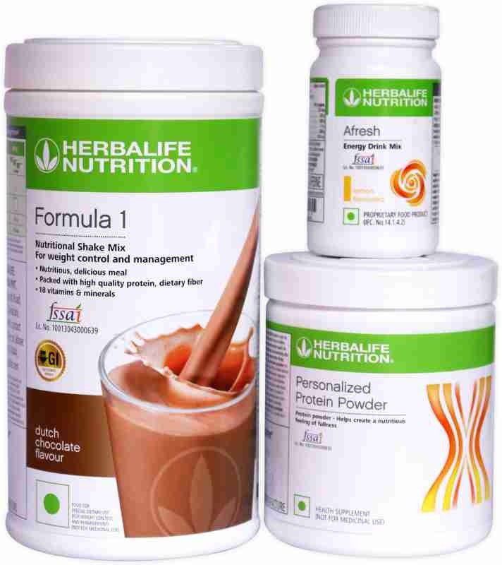 Herbalife Nutrition Herbalife Weight Loss Combo F1 Chocolate 500g, Protein 200g, Afresh Lemon 50g Combo  (750 gms)