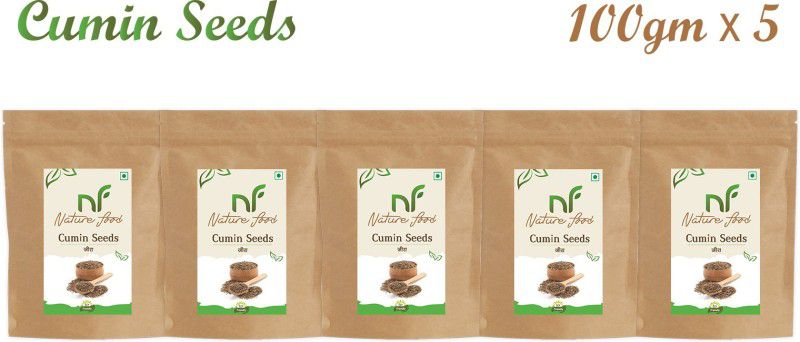 Nature food Good Quality Cumin Seed / Jeera - 500gm (100gmx5)  (5 x 0.1 kg)