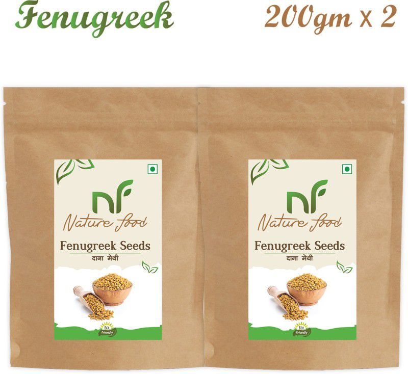 Nature food Good Quality Fenugreek / Dana Methi - 400gm (200gmx2)  (2 x 0.2 kg)