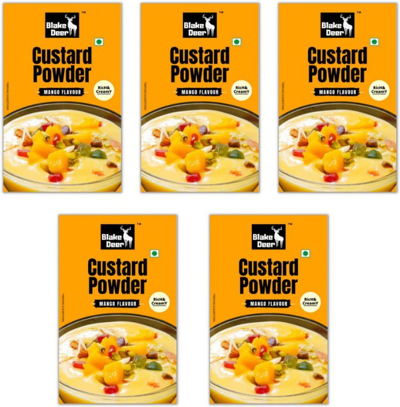 Blakedeer Custard Powder Mango Flavour Combo, 500g Custard Powder  (5 x 100 g)