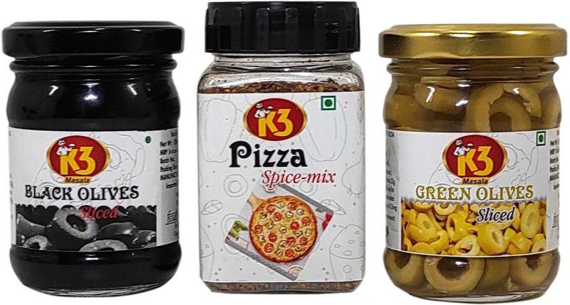 K3 Masala Oregano (50g),Red Chilli/Perprica (50g) and Pizza Spice mix (50g).(Pack of 3)  (3 x 96.67 g)