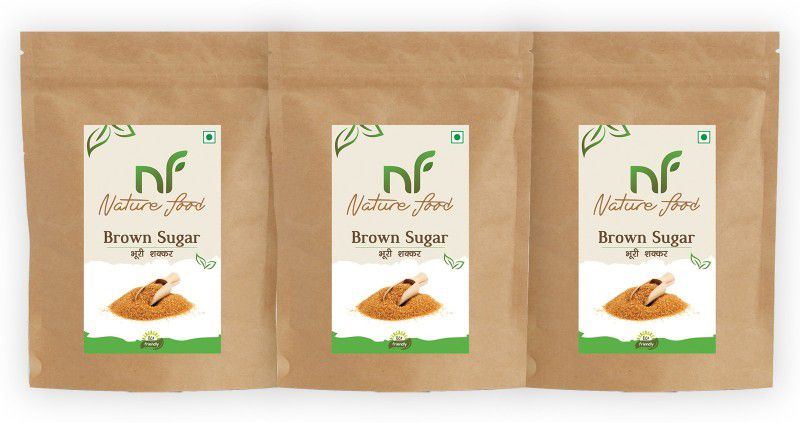 Nature food Best Quality Brown Sugar - 500gm (Pack of 3) Sugar  (1.5 kg, Pack of 3)