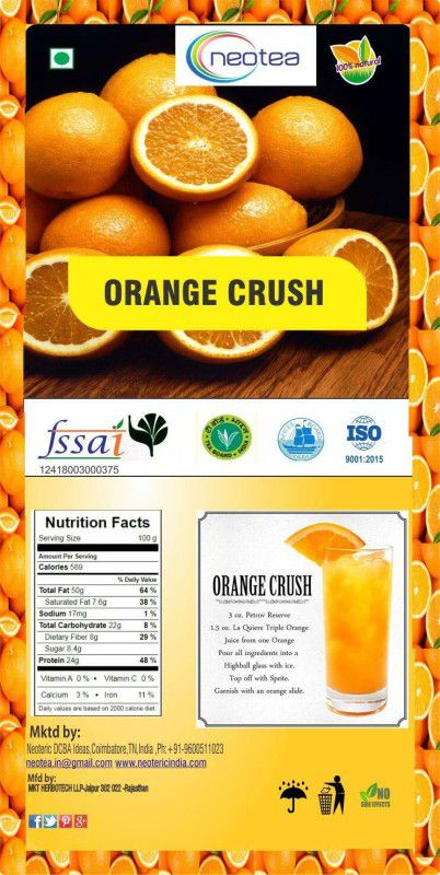neotea Orange Fruit Crush  (250 ml)