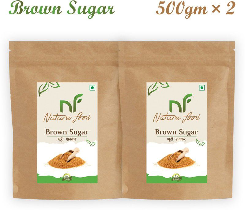 Nature food Brown Sugar 500gmX2 Sugar  (1 kg, Pack of 2)