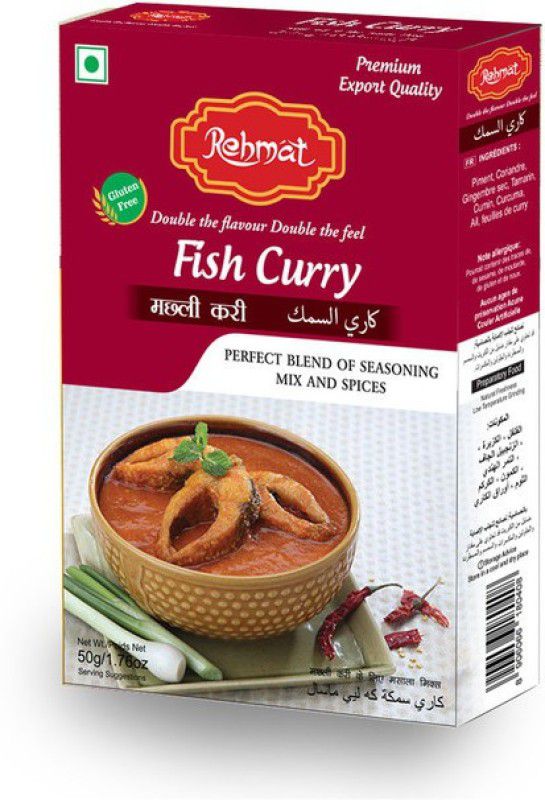 Rehmat Fish Curry Masala, Flavorful & Aromatic Exotic Spices Blend Easy & Ready to Cook  (3 x 50 g)