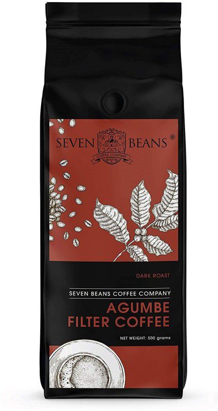 Seven Beans Coffee Company Agumbe DARK Roast (70:30) Filter Coffee  (500 g)