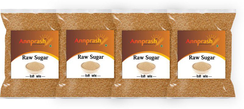 Annprash Premium Quality Desi khand/Raw Sugar - 500gm ( Pack of 4) Sugar  (2 kg, Pack of 4)