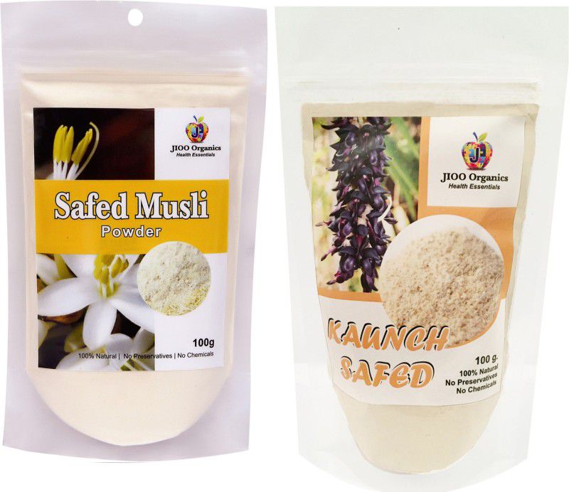 Jioo Organics Safed Musli and White Kauch Combo  (Safed Musli and White Kauch 100 G Each)