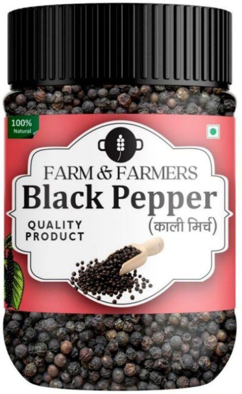 Farm & Farmers Organic Black Pepper Whole | Kali Mirch Sabut | Premium Best quality 250grams  (250)