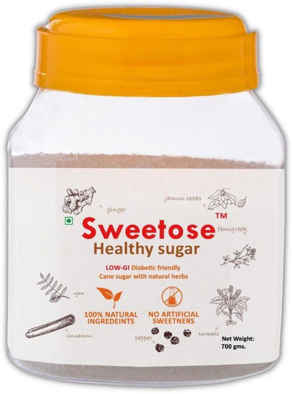 Sweetose Healthy Sugar - Free from Chemicals / No Artificial Sweetener - LOW GI Sugar  (700 g, Pack of 2)