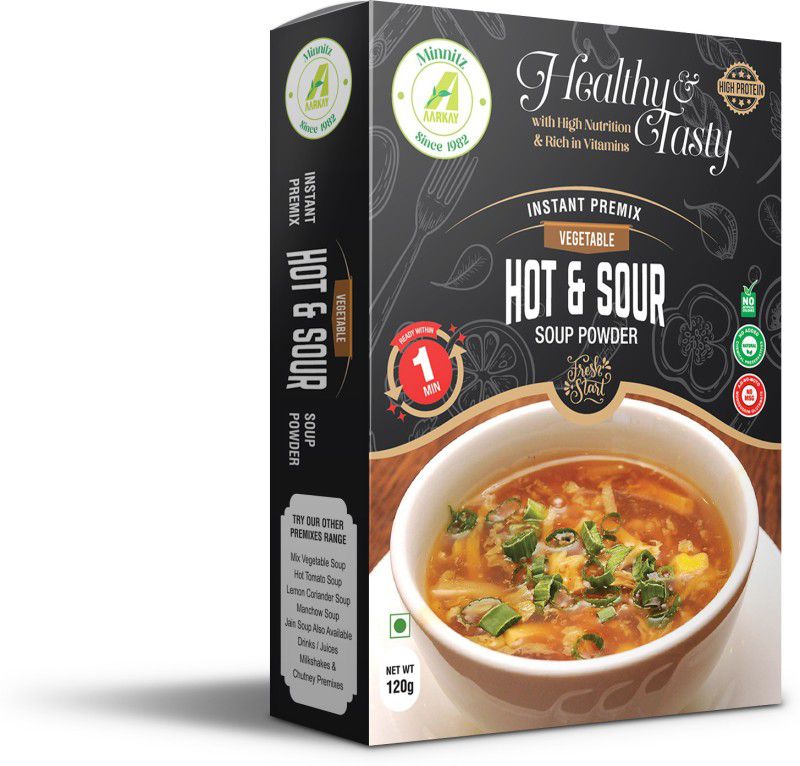 AARKAY Minnitz Instant Hot And Sour Soup 240 G  (Pack of 2, 240 g)