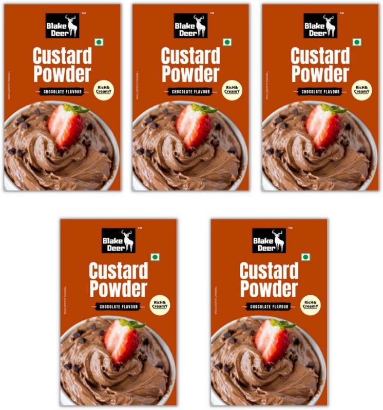 Blakedeer Custard Powder Chocolate Flavour Combo, 500g Custard Powder  (5 x 100 g)